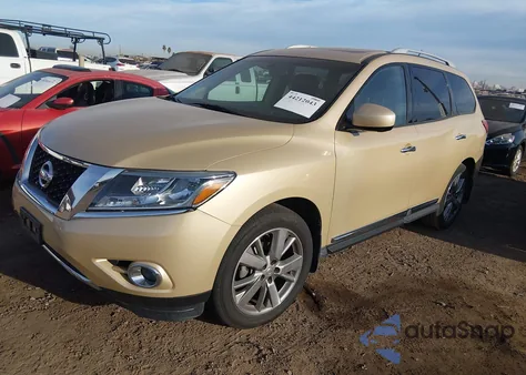 2013 Nissan Pathfinder Platinum из США, поврежденный, VIN 5N1AR2MN7DC657390